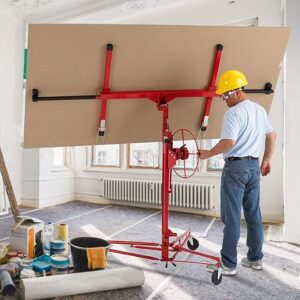 Drywall Lifts 11' Panel Hoist with Rolling Casters - Effortless Drywall Panel Lifting and Construction