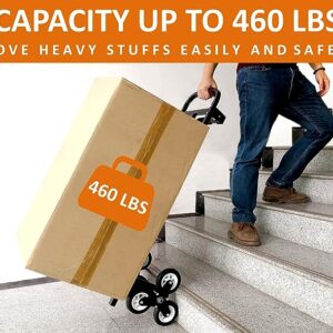 Stair Dolly Powerhouse All Terrain Stair Climbing Cart with 460 Lb Capacity, Telescoping Handle, and 6 Wheels, Including 2 Climbing Ropes