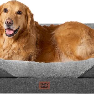 EHEYCIGA Panier Chien Orthopédique XL Gris