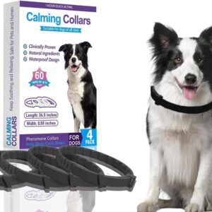 Lot de 4 colliers apaisants pour chien 38 cm noir