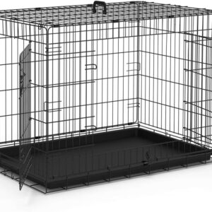 Cage chien pliable Vounot® 107x70x78 cm noire