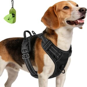 Harnais Anti-Traction Joytale pour Chien Moyen - Noir