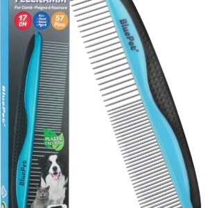 BluePet Peigne 2 en 1 pour Chiens & Chats à Poils Longs