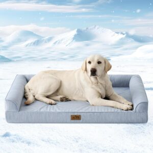 Panier-Lit Rafraîchissant Orthopédique COZY KISS - Grand Bleu 107x76 cm