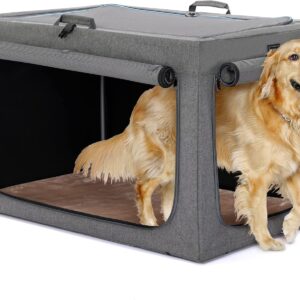 Petsfit Cage Portable Chien XL Gris - Confort & Sécurité