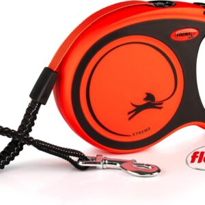 Flexi® Xtreme L - Laisse rétractable 8 m - Orange - 55 kg