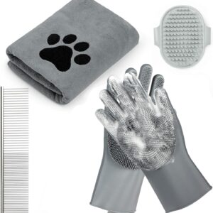 Kit Toilettage Chien 4-en-1 PawsVel – Nettoyage Profond & Massage