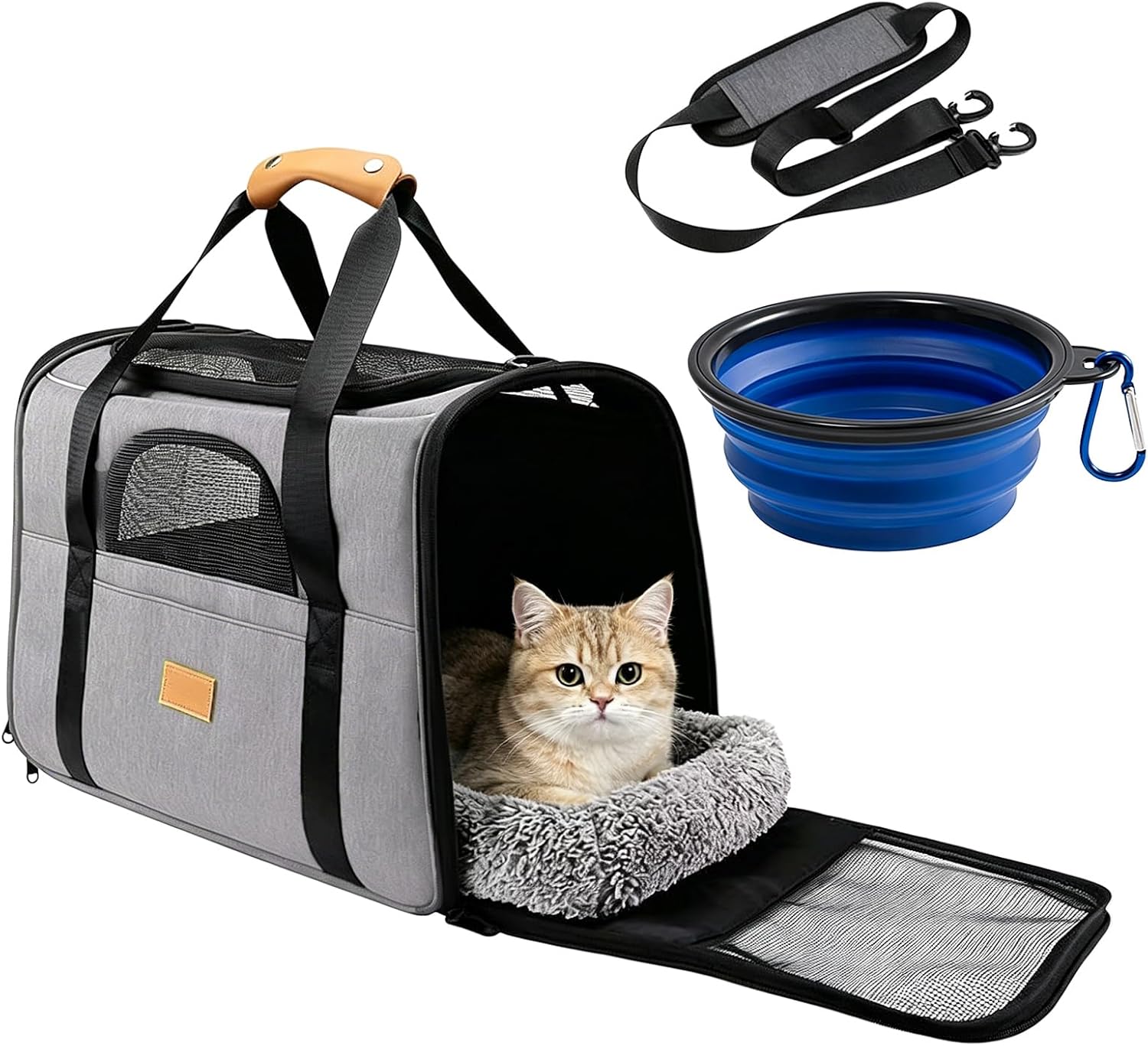 Sac de transport pour chat/chien gris Waufoae