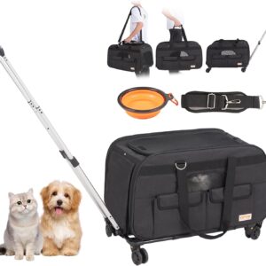 Sac à roulettes VEVOR pour chat/chien 15,8 kg - Noir