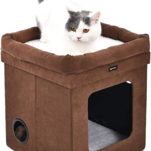 Niche chat pliable Amazon Basics – Marron, 38x38x43 cm