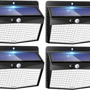 Peasur Lampe Solaire 4 Pack LED Détecteur Extérieur