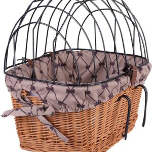 Panier vélo animaux en osier naturel – Sécurisé & écologique