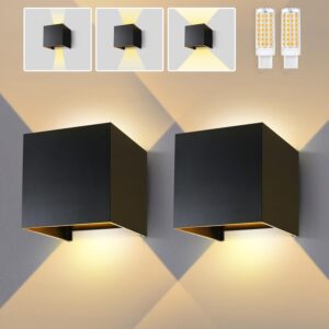 Applique LED G9 3000K Lureshine 2 Pack Angle Réglable