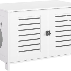 HOOBRO Maison de toilette pour chat - Armoire litière blanc
