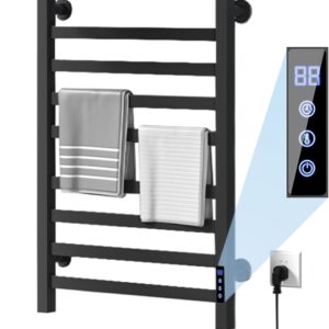 Radiateur sèche-serviettes électrique noir iAnomla 650x450mm