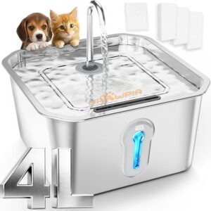 Fontaine à eau chat INOX 4L UPAWPIA ultra-silencieuse