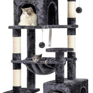 Arbre à chat MSmask 160 cm - L avec 2 niches & hamac