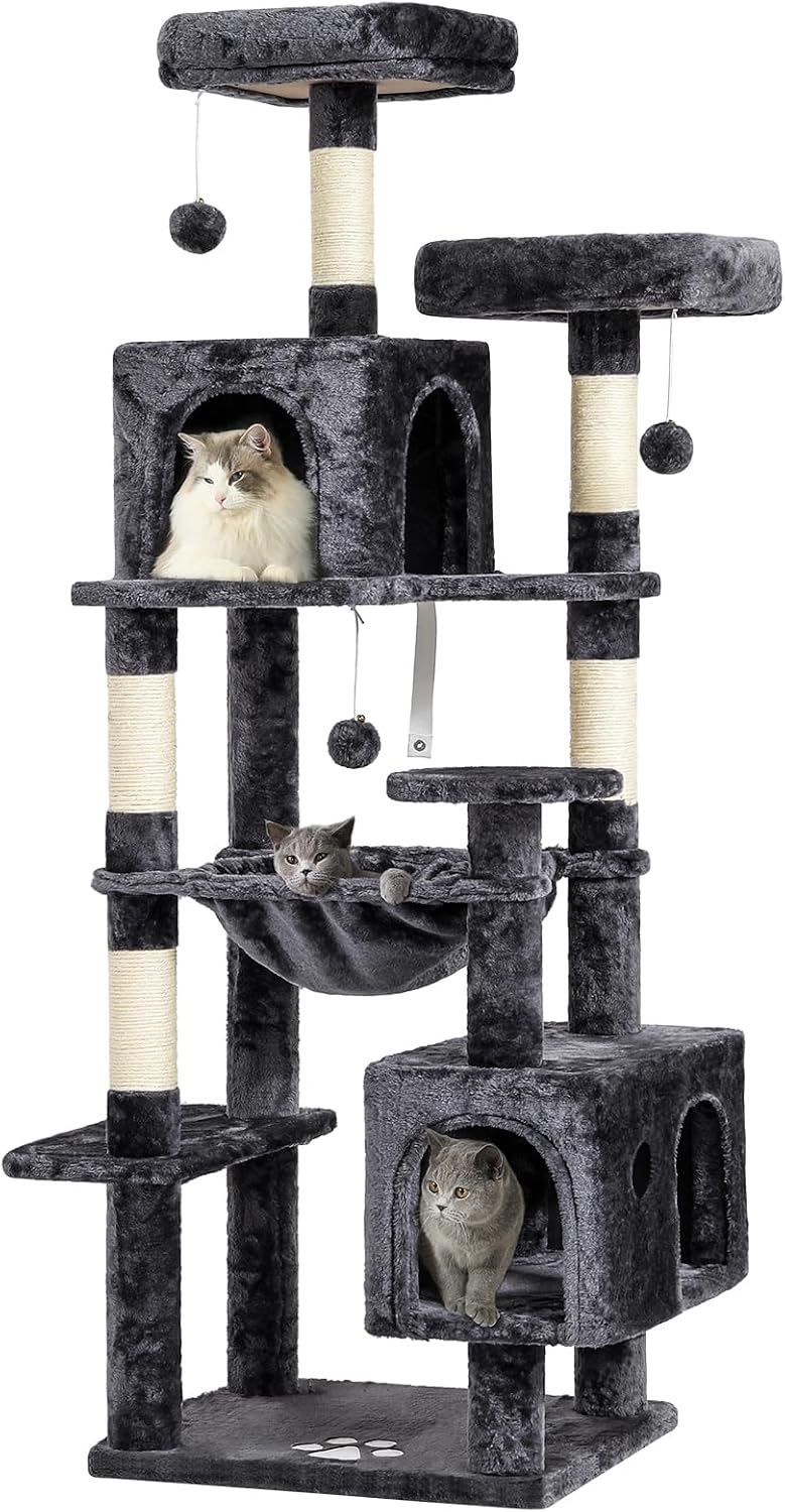 Arbre à chat MSmask 160 cm - L avec 2 niches & hamac