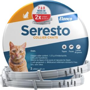 Seresto Collier Chat – Protection anti-puces & tiques 8 mois