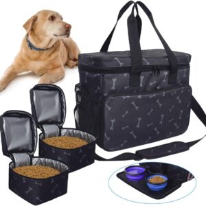 Sac de voyage Zwini pour chien – Lavable & complet noir