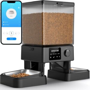 Distributeur croquettes chat 5L 2 bols WiFi oneisall