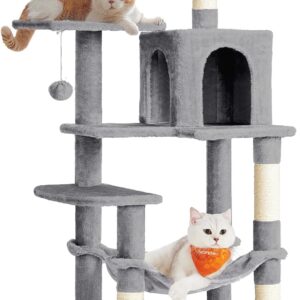 Arbre à chat Feandrea 143 cm - Tour de jeux multi-niveaux