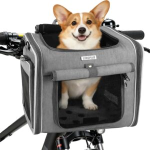 Panier vélo chien avant LIROPAU, extensible & sécurisé