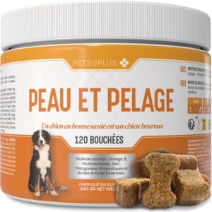 PETSUPLUS Peau & Pelage - Oméga 3 Chien - 120 comprimés