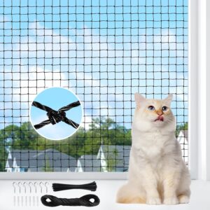 Filet chat balcon 3x4m renforcé AQhui sans perçage