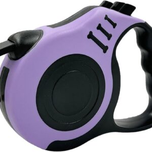 Laisse rétractable 5m violet pour chiens jusqu'à 15 kg