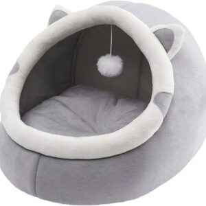 Niche lit nid chat oreille avec jouet suspendu