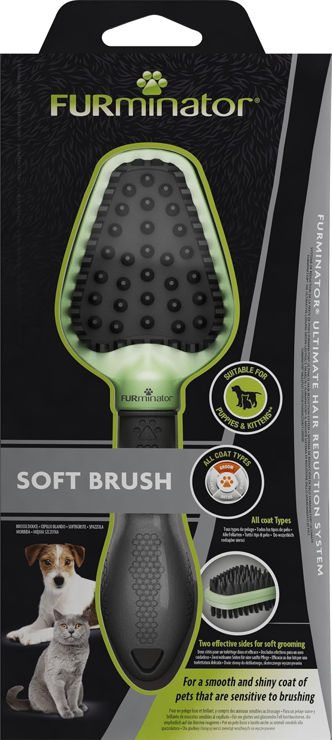 Brosse Furminator Soft 2 en 1 pour chiens et chats