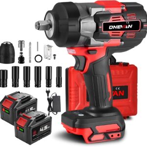 ONEVAN clé à choc 1700 N.m sans fil - Kit pro complet