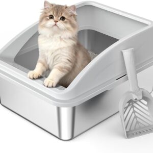 Bac à litière inox 18L pour chat – FURTIME