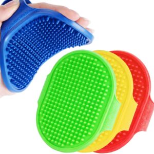 Lot de 4 brosses toilettage chien chat silicone