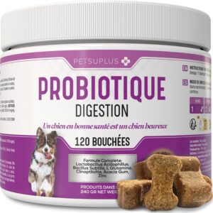 Probiotique chien | Digestion & Immunité | 120 comprimés