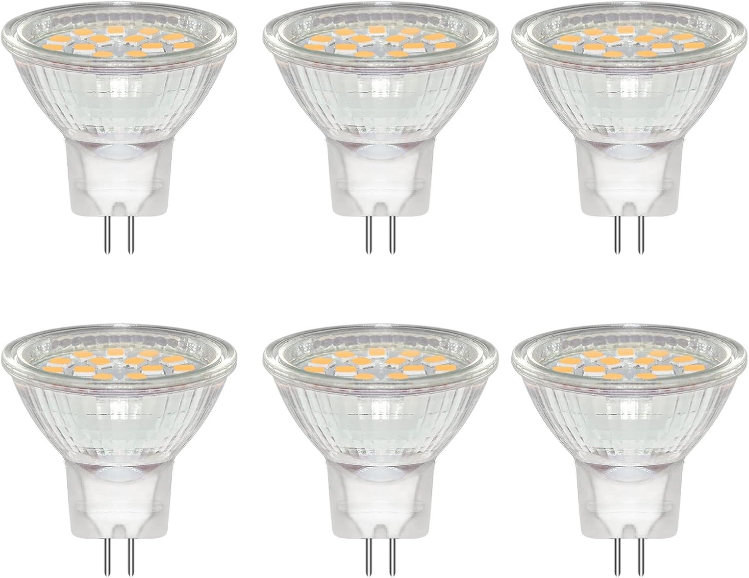 Lot de 6 ampoules LED GU4 3W blanc chaud 3000K