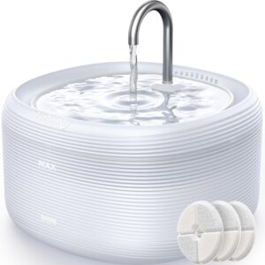 Fontaine à eau chat FEELNEEDY 3,2L – Robinet & Cascade LED