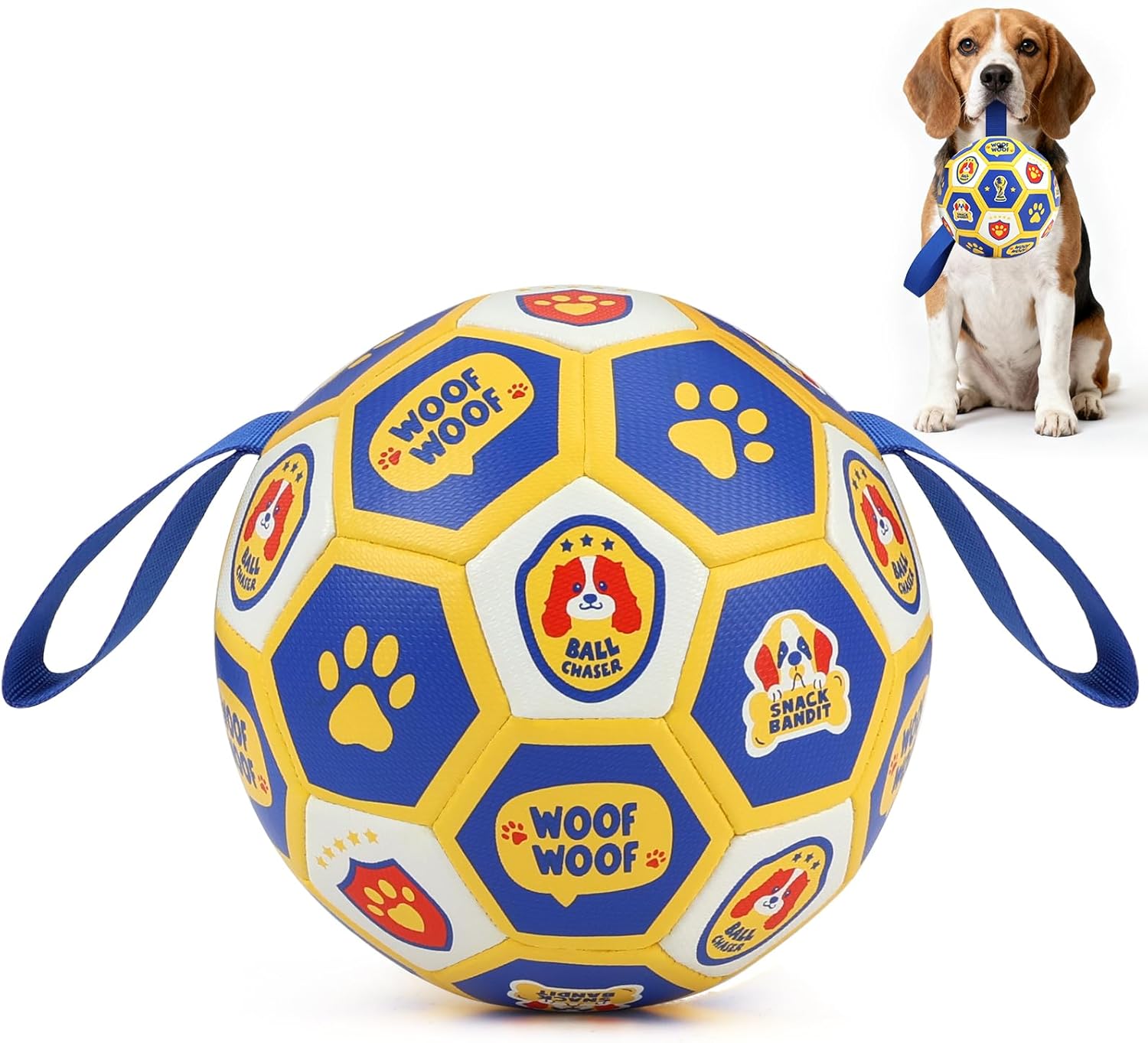 Ballon Football Chien Vivifying - 15cm avec Pompe