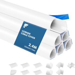 Shinfly Goulotte passe-câble 2,4 m – Cache fil blanc 30x17 mm