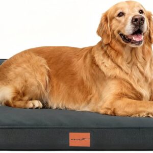 WAVVE Panier Chien Grande Orthopédique 112x81 cm Gris