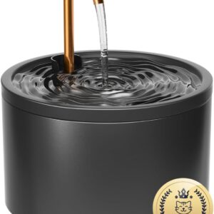 Fontaine à eau chat MISFANS 2,1L - Céramique noire design