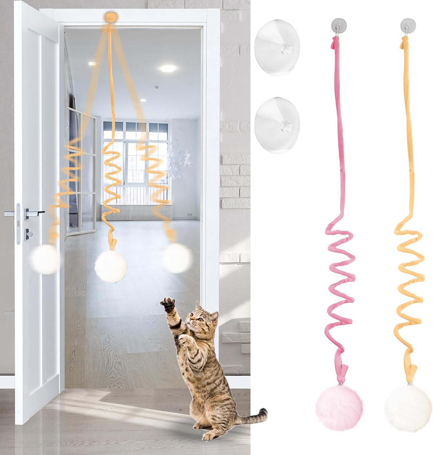 2 Jouets Suspendus pour Chat Adiwo avec Cloche