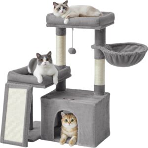 Arbre à chat Feandrea 85 cm, tour à grimper avec niches