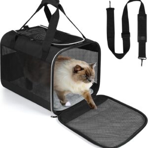 Lannvan Sac Transport Chat Pliable 45x30cm Noir