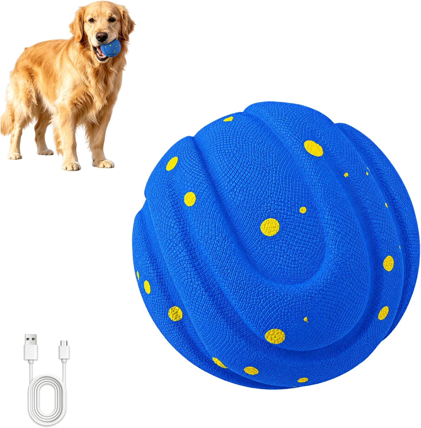 Balle interactive pour chien USB - 3 modes jouets