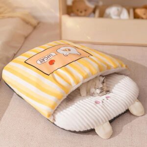 PETCUTE Lit Pantoufle pour Chat Douillet & Lavable