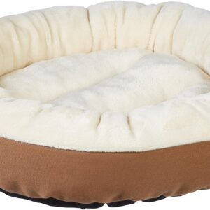 Panier rond pour chien/chat Amazon Basics 50x50 cm marron/ivoire