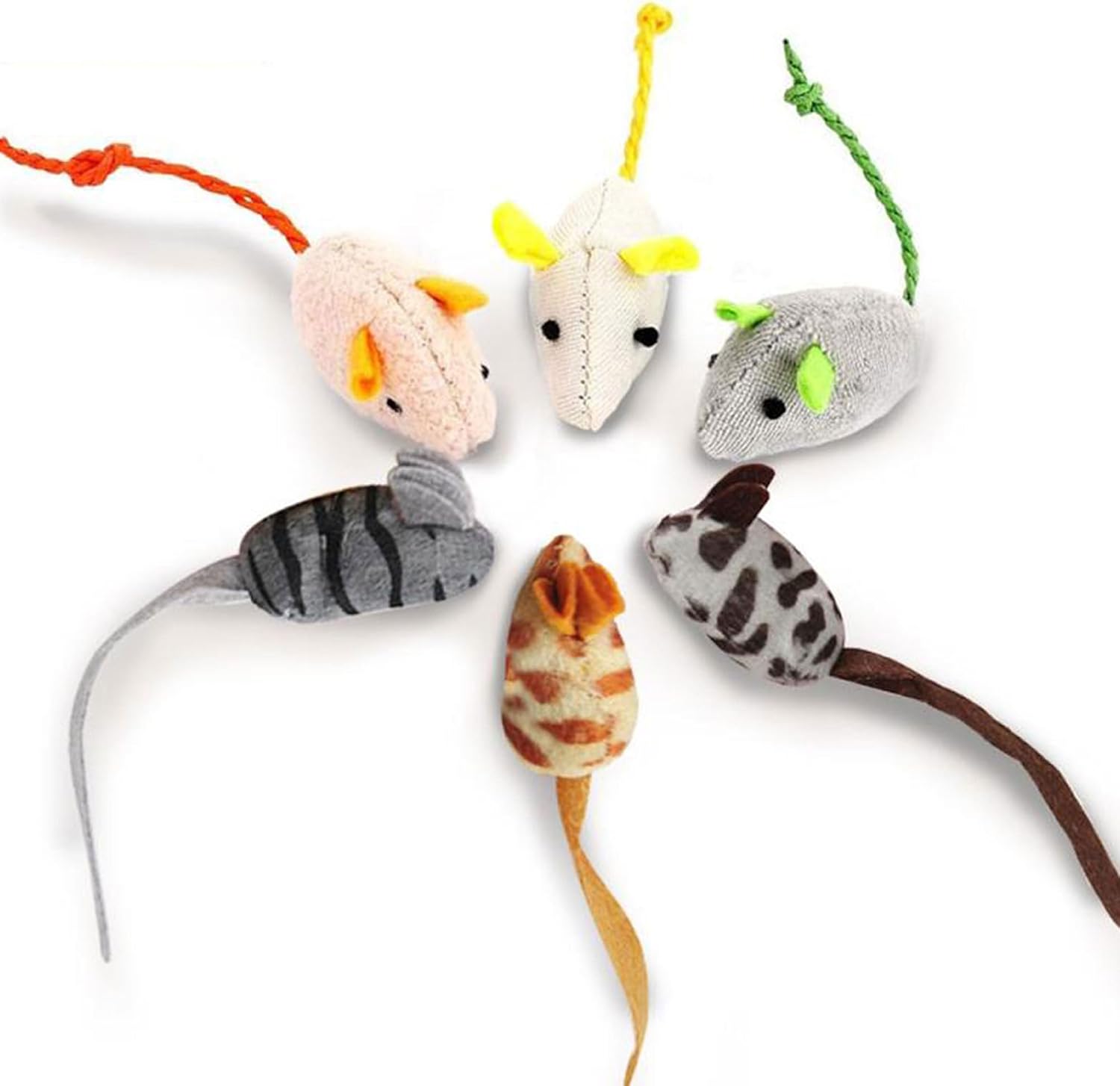 Lot 6 Souris Peluche KTL pour Chats – Durable & Ludique