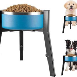 Gamelle surélevée pour chien réglable PORFOYO - Noir